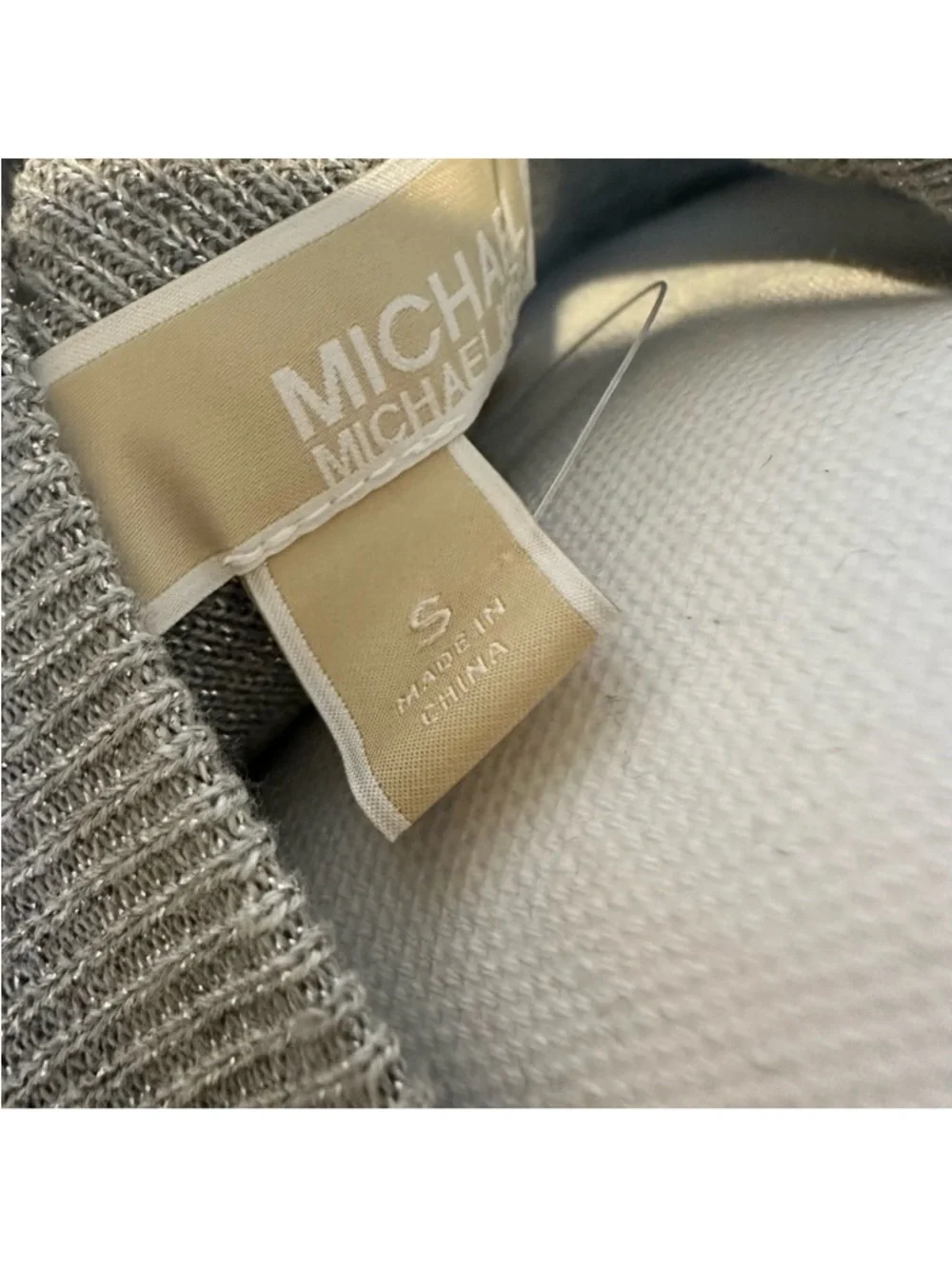 Michaels kors Cold-Shoulder Lightweight Knit Sweater in Light Gray